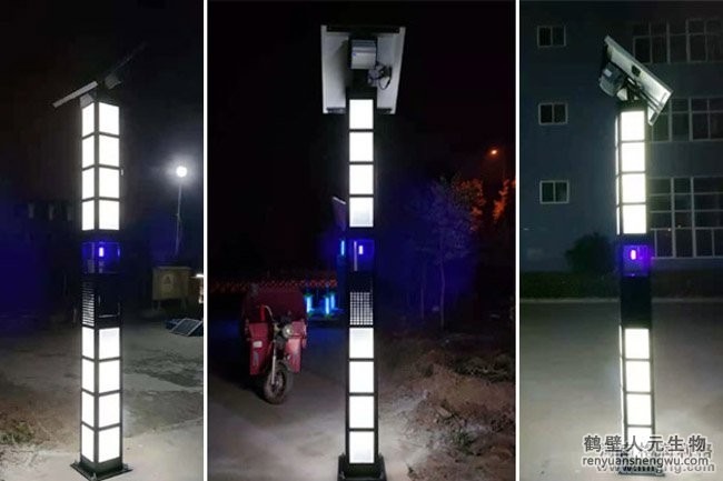 景觀風吸式太陽能殺蟲燈使用案例